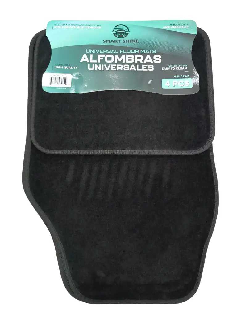 Alfombra Smart Shine Negra 4PC